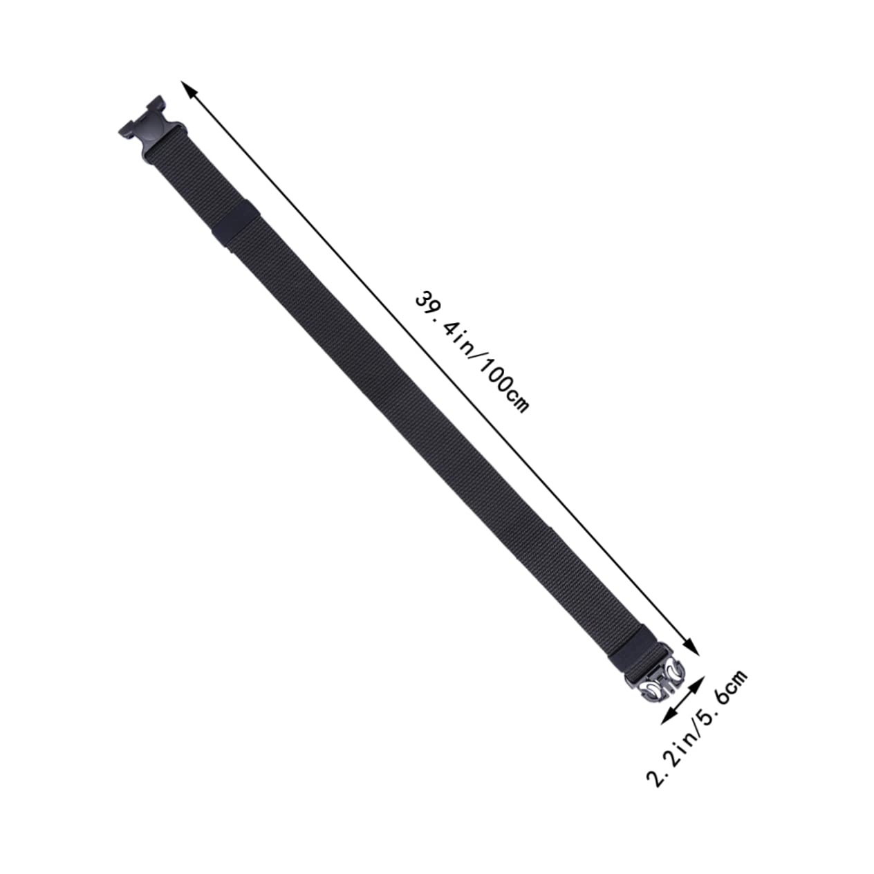 TINEASUR Adjustable Waist Belt Outdoor Belt Quick-release Buckle 100x5.5x0.3cm Black Utility Strap for Sports Hiking