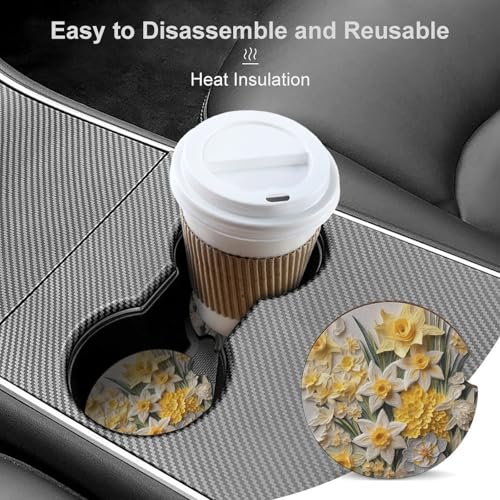 Portavasos para coche, madera, 2.6 in, pack de 2 miniatura 4