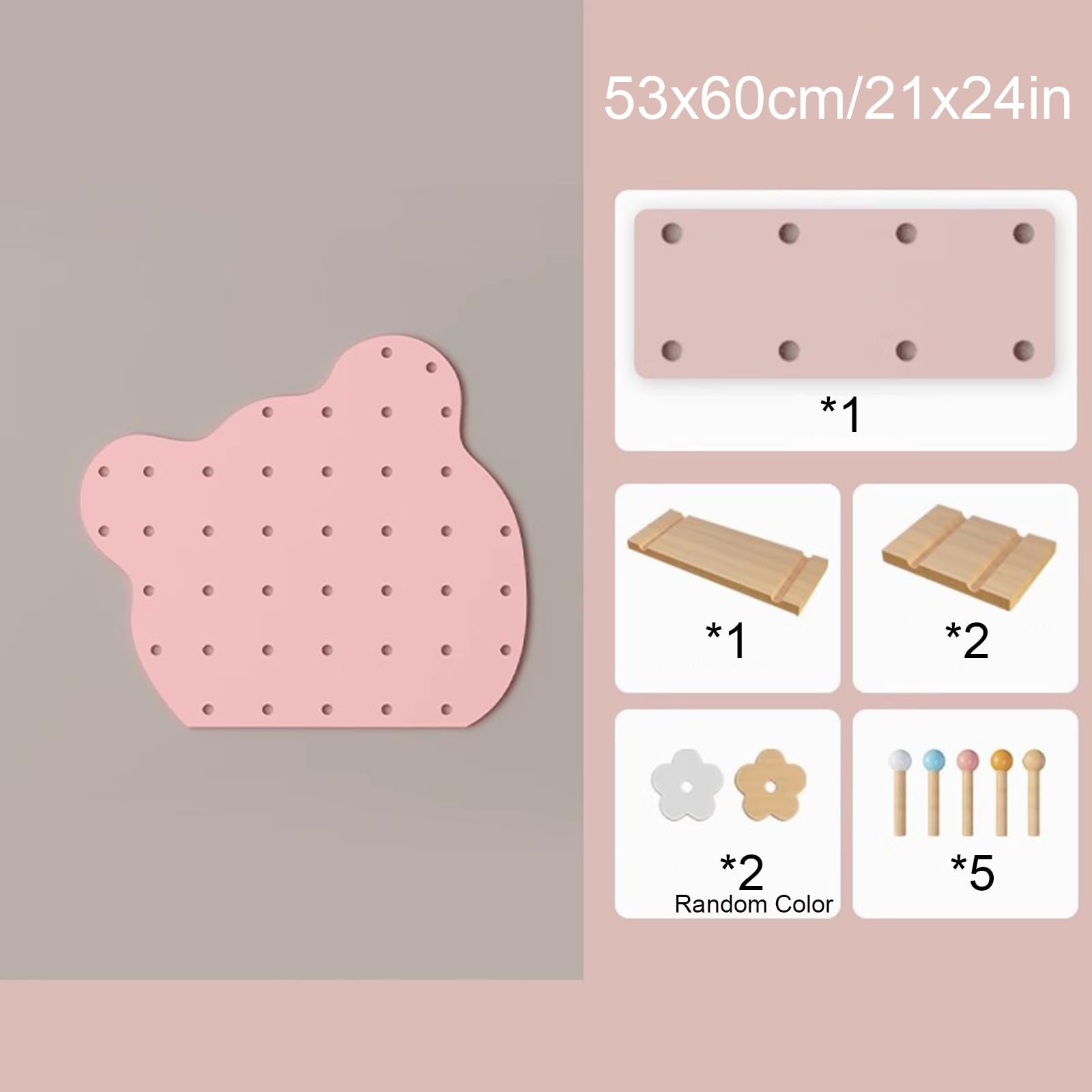 Stecktafel-Display mit Regal und Haken, kleine Wand-Stecktafel-Organizer für Schlafzimmer, Garage, Wohnzimmer, Büro, Spielzimmer – vielseitige Aufbewahrungslösung