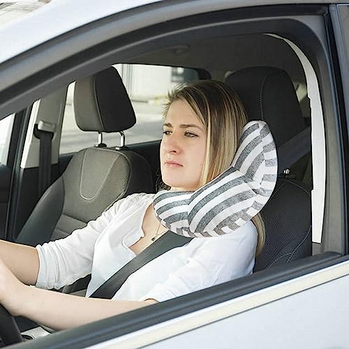 Image of Kids Car Seat Travel Neck Pillow Soft Neck Support Cushion Car Seat Belt Cover Cushion Pillow Car Seatbelt Shoulder Pad Head Neck Support Pillow Seat Strap Pillow for Car Airplane Pushchair Travel