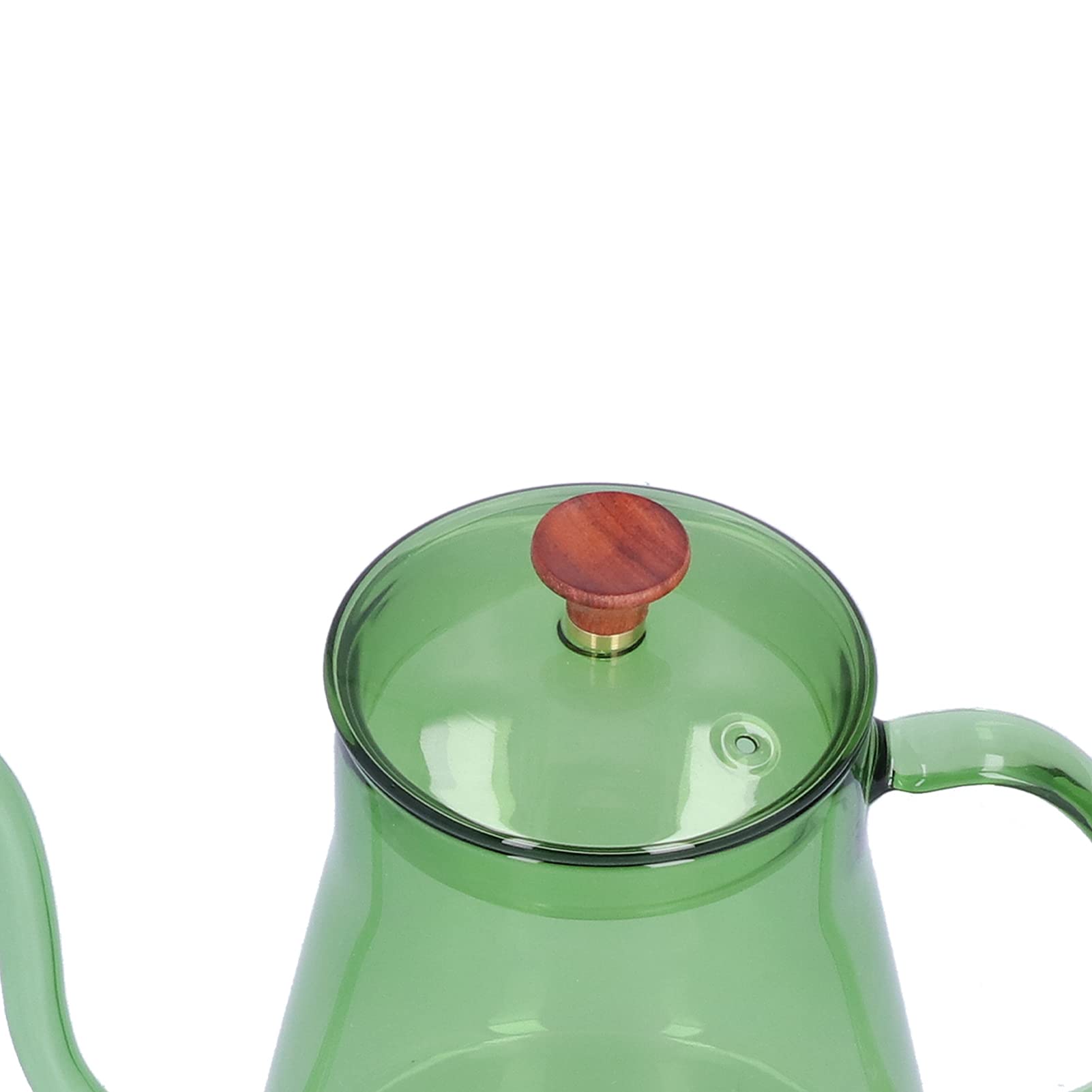 Bollitore per caffè Torvex, bollitore per caffè in vetro da 600 ml con ugello lungo, bollitore per tè da versare sopra per la preparazione della domestica (Verde)
