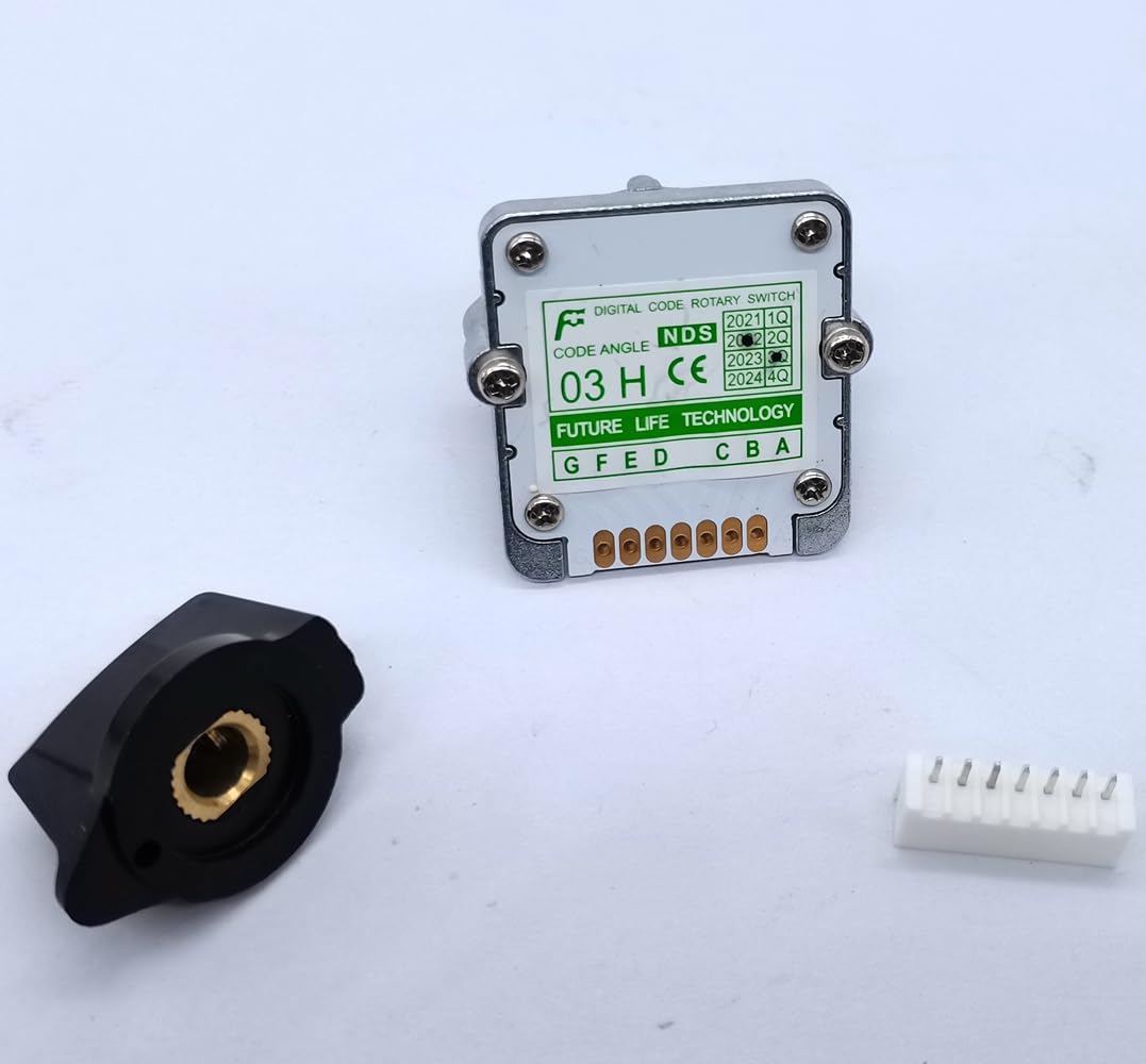 1 Set Future NDS Series Digital Band Switch, Digital Code Rotary Switch Including knobs (03-Gray Output with P Output, H Type: 13.85°(360°/26))