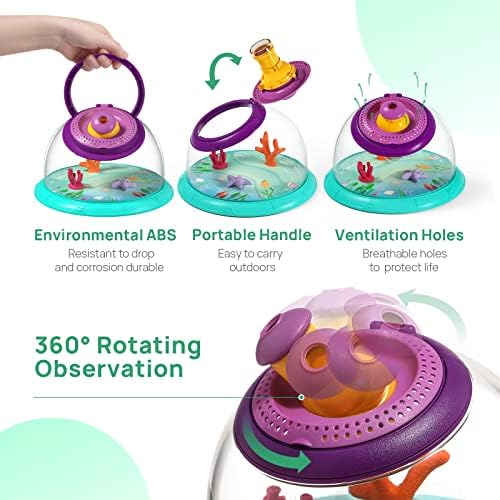 Science Can Bug Catcher Kit, Outdoor Explorer Kit for Kids, Bug Viewer with Magnification, Bug House Insect Observation Box, STEM Nature Exploration Toys for Age 3 4 5 Boys Girls Gift