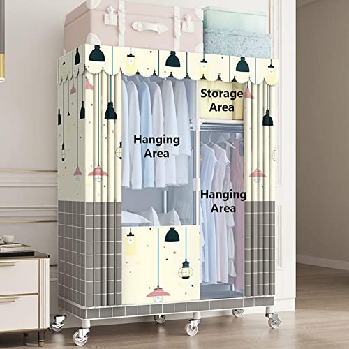 Penderie portable en toile pour optimiser le rangement des petits espaces de nuit - 6