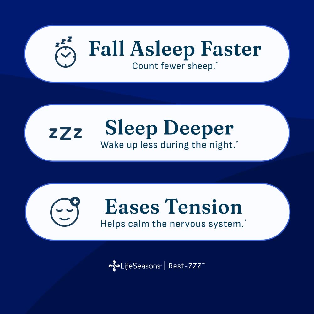 LifeSeasons Rest-ZZZ - Natural Sleep Support Supplement - Fall
