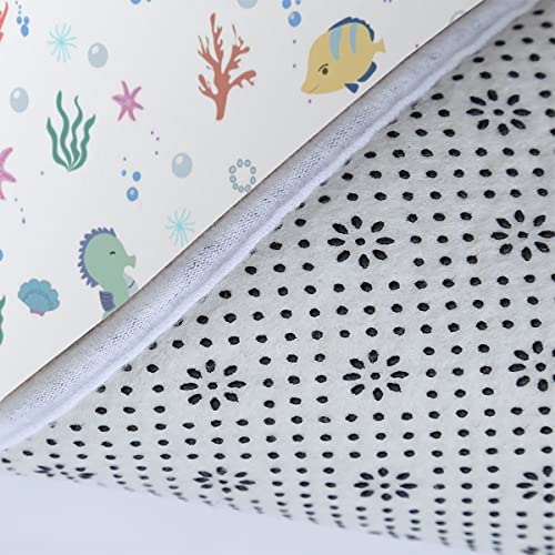 Badezimmerteppich-Set 3Teilig Leben im Meer rutschfest Waschbar Badematte Badezimmer Weich Mikrofasern WC-Deckelbezug… – Bild 6