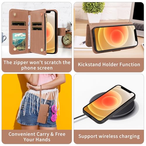 Coque de téléphone pour iPhone 12 Mini 5.4 fermeture éclair 5G - 6