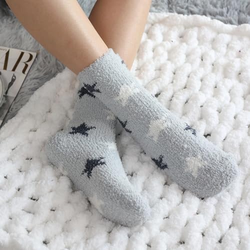 Image of Fuzzy Socks for Women Fluffy Cozy Slipper Socks Fall Halloween Socks Gifts | Soft Thick Plush Warm Socks, Christmas Winter Gifts for Ladies,Comfortable Indoor Home Socks, Sleep Slipper Socks