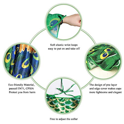 Flying Childhood Bird Dance Wings for Adults Peacock Costume Cape Shawl for Women Dress Up Fairy Ladies for Halloween with Masquerade Lace Mask