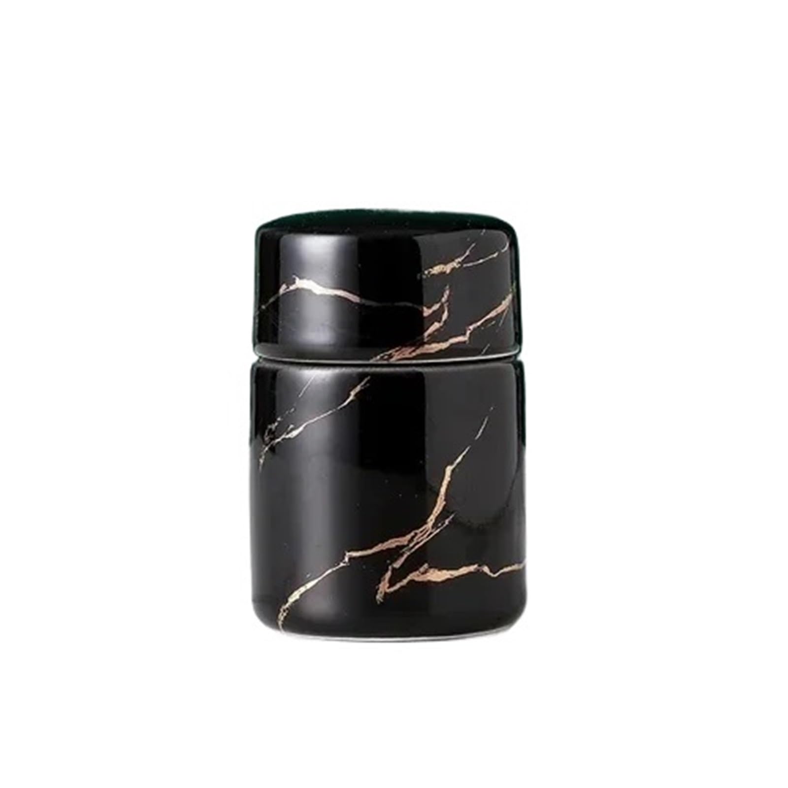 PSNKLMM Ceramic With Cover Dust Proof Organizer Cotton Swab Cartridge Marble Stripes Toothpick Holder Accessories(Color 08)