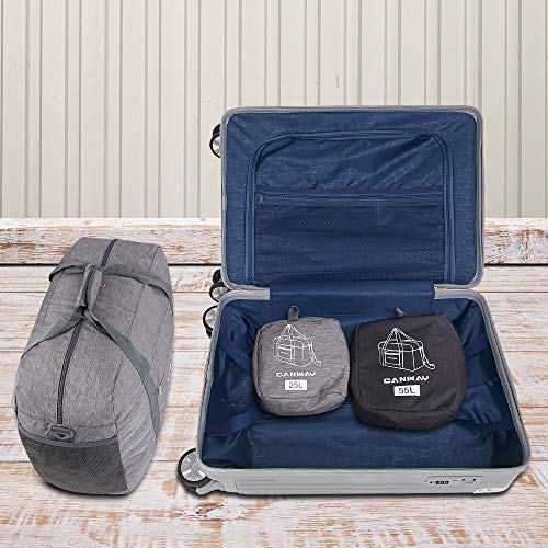 Travel Duffel Bag, 55L Foldable Duffel Bags for Luggage Sport Gym Duffel Weekender Overnight Bag for Men Women Water-proof (Grey)
