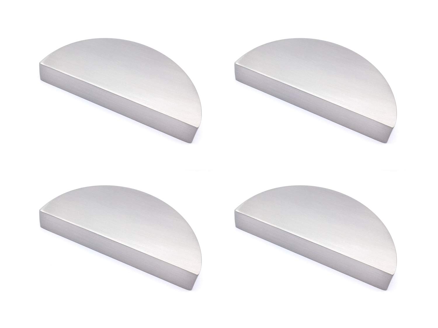 Poignées de tiroir 64 mm demi-lune en nickel brossé LynnsHardware pour meuble