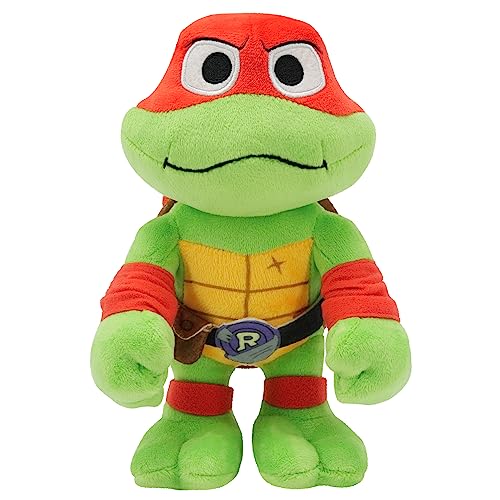 Mattel Teenage Mutant Ninja Turtles: Mutant Mayhem Raphael Plush Toy, 8 Inch Red Masked Soft Doll of TMNT Movie Hothead Muscle Fighter Raph