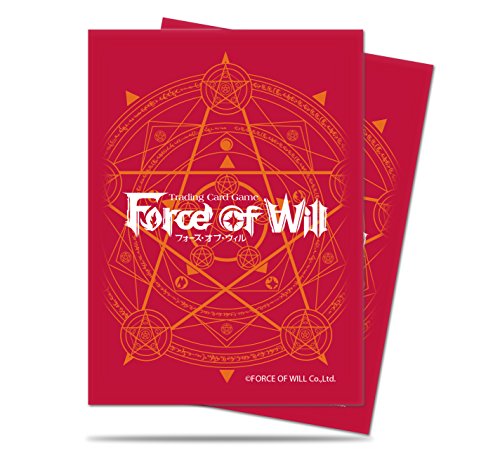 Red Card Back Standard Deck 66mmX91mm Protectors For Force Of Will 65 Count Ultra Pro