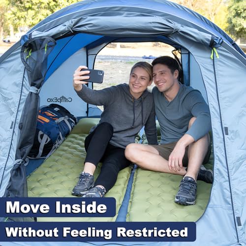 Image of Camping Tent, Pop Up Instant Tent for 2-4 Person, Sets Up in Just Seconds, Waterproof Durable Tent with Carry Bag for Camping Hiking Outdoor