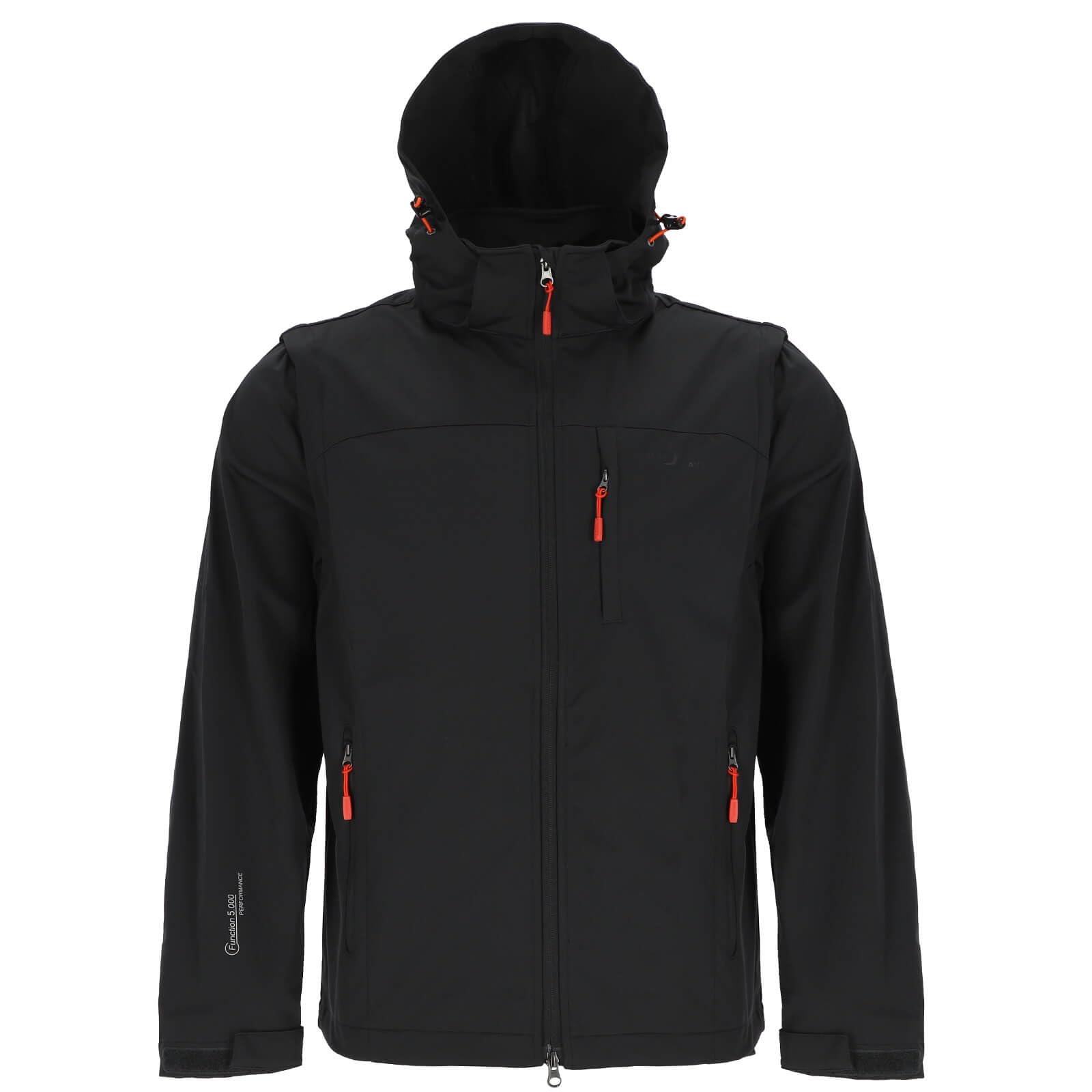 Blue Wave Herren Softshelljacke Jan mit abzippbaren Ärmeln - Outdoor-Jacke mit abnehmbarer Kapuze in Anthrazit Größe S