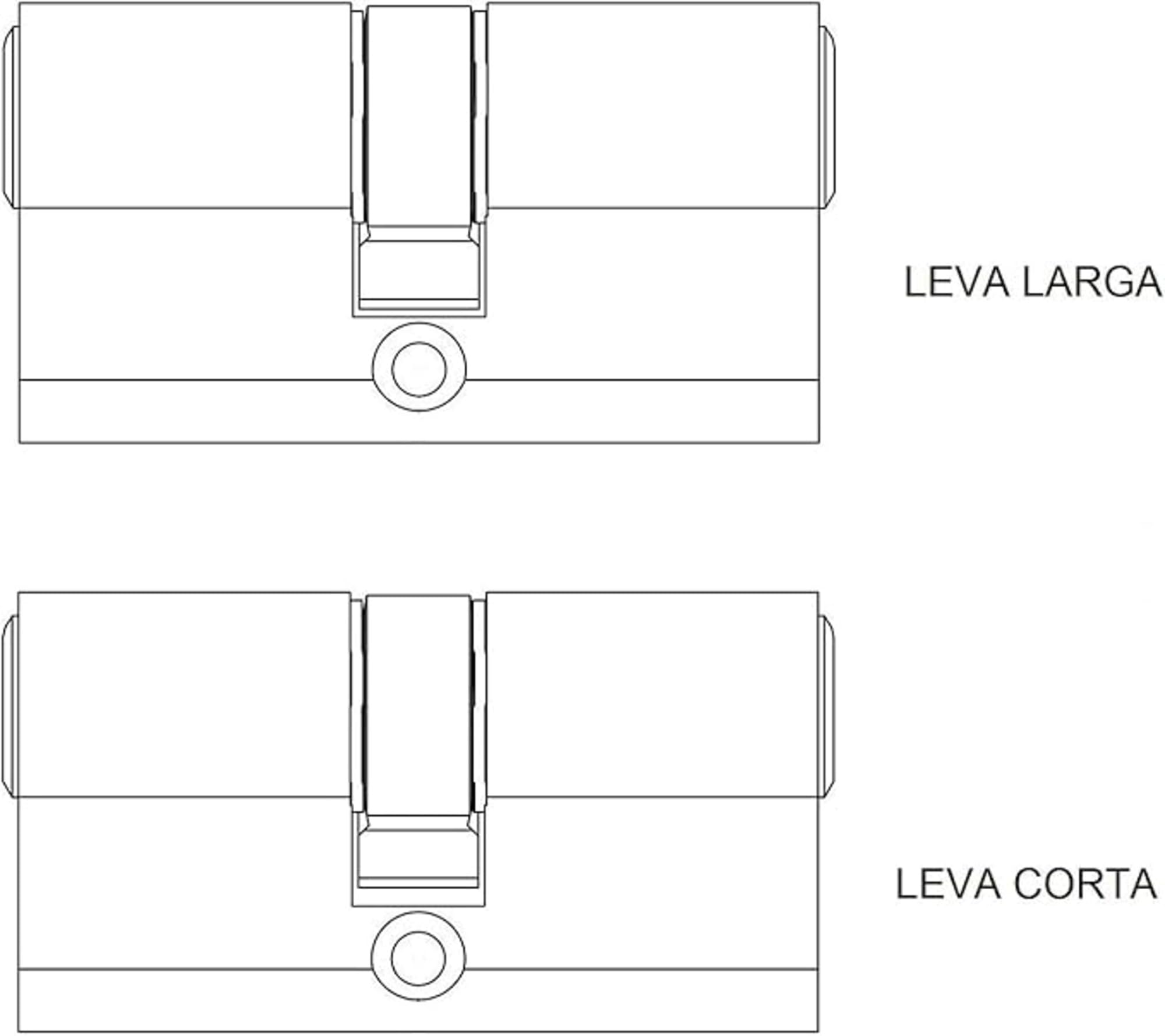 Tesa Seguridad T60 - Cilindro de llave plana reversible, Latonado, 30x30 mm