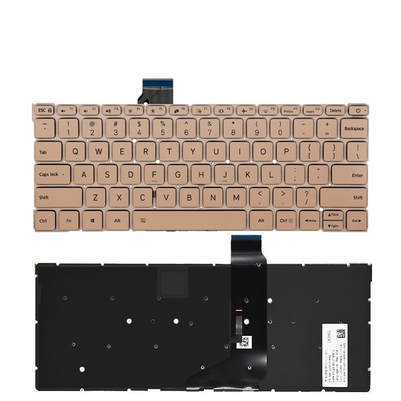 Clavier rétroéclairé anglais US pour PC portable Xiaomi Mi Air 12.5 et 13.3 TM1607 Gold