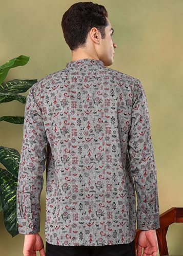 Image of Tattva Pink Tribal Printed Short Kurta