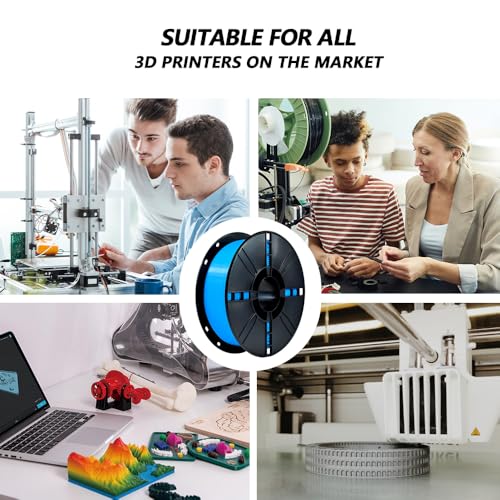 Image of iBOSS PLA Plus (PLA+) 3D Printer Filament 1.75mm,1kg Spool (2.2lbs) Toughness Enhanced 3D Printing Filament,Dimensional Accuracy + /- 0.02mm,1.75mm PLA Plus Filament,Fit Most FDM Printer(Light Blue)
