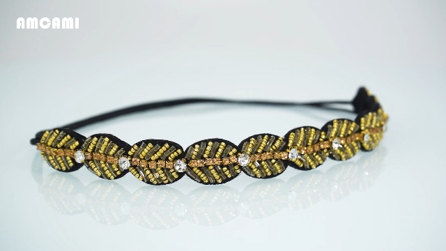 Amazon.com : AMCAMI 5-Piece Rhinestone Beaded Hairband Set  display picture 3