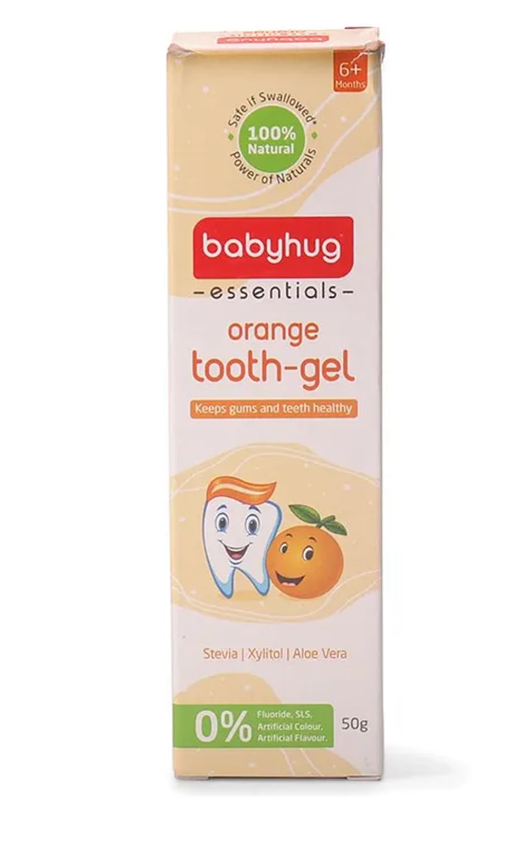 Babyhug Orange Flavoured Tooth Gel for Ages 6 Months+ |100% Natural Ingredients Fluoride Free No SLS/SLES- 50 g (1)-image-16