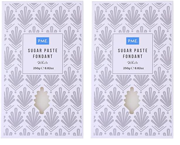 PME Fondant Pasta de Azúcar - Blanco 250g (Paquete de 2)