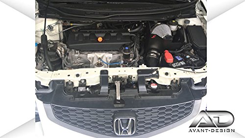 AF Dynamic Black Air Filter Intake Systems with Heat Shield 2012-2015 For Civic 1.8L 4cyl - Thumbnail 3