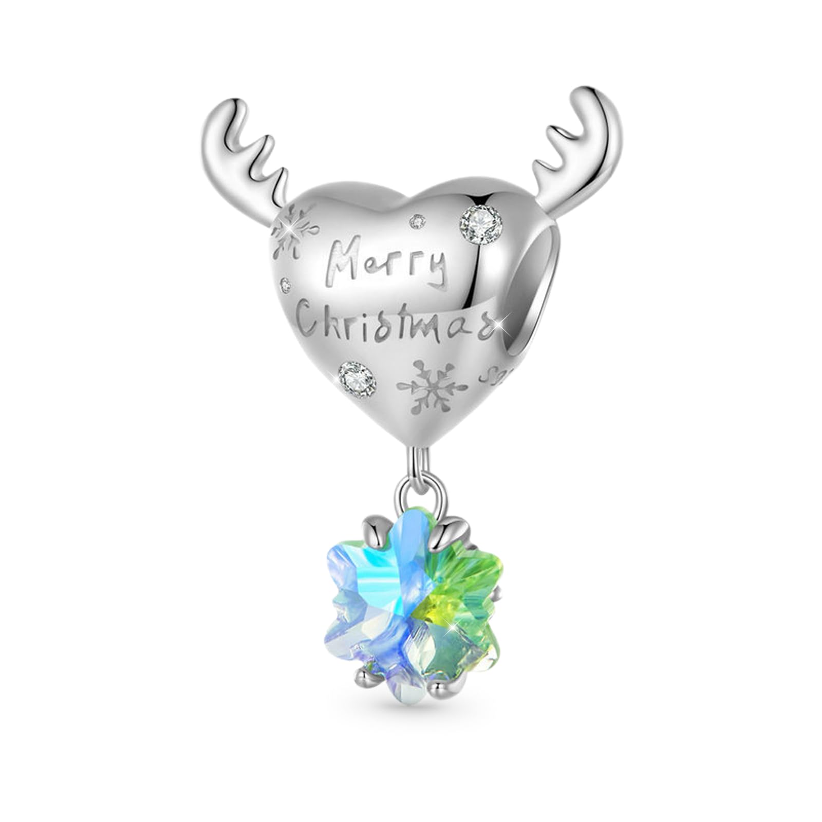 GNOCE Christmas Charm Sterling Silver Pendant Bead