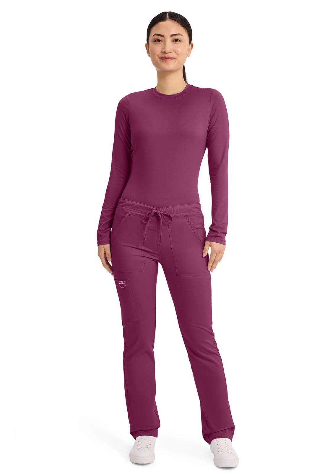 Cherokee Unisex Scrub spodnie dla mężczyzn i kobiet zwężane nogawki sznurek 4 kieszenie mundur medyczny łatwa pielęgnacja 2-kierunkowy stretch - WW020