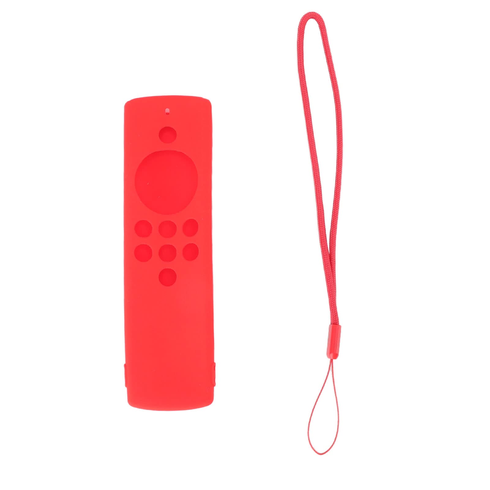Funda protectora para Fire TV Stick de control remoto, funda protectora de silicona lavable a distancia, a prueba de golpes, protección de control remoto para Fire TV Stick Lite negro (rojo)