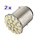 TOOGOO(R) 2x 1157 T25 S25 BAY15D 22 SMD LED White Car Stop Tail Turn Brake Light Bulb Lamp