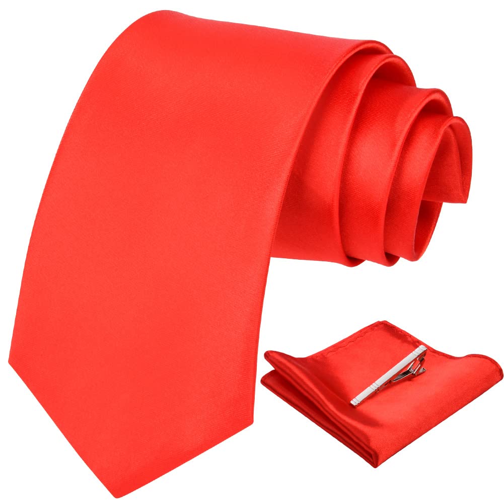 Aomig Corbatas de Hombre Modernas, Corbata de Color Solido Clásico con Pañuelos Hombre Bolsillo, Accesorio Traje Hombre para Business Fiesta Boda, Regalos Originales para Hombre