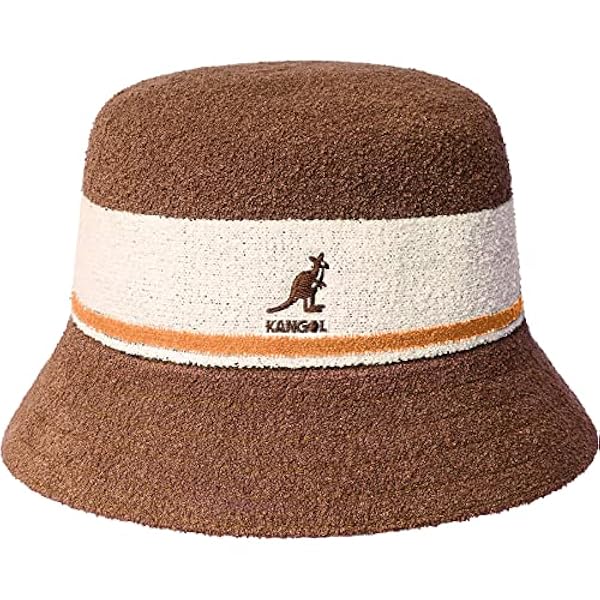 Kangol Bermuda vissershoed Stripe - zwart