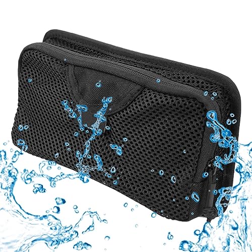 Kasmole - Bolsa de herramientas pequeña para bicicleta de malla de nailon con gancho mágico para el hogar, camping, viajes, interior