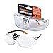 Carson Scratch Resistant Polycarbonate 1.6x Power (+2.5 Diopter) Protective Magnifying Safety Glasses with Clip-on, Flip-Up Lens System, Clear (VM-20)