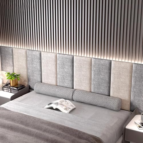 Acolchado de pared 3D autoadhesivo y paneles tapizados anticolisión para cabecero de dormitorio 5