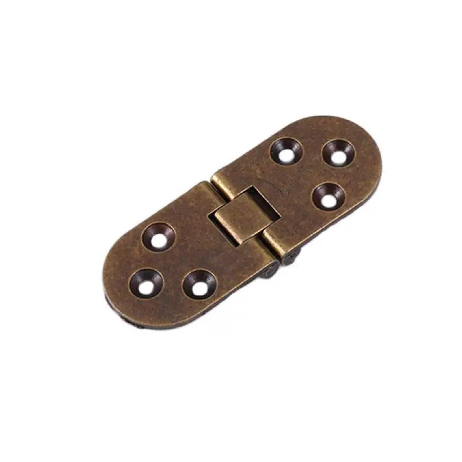 2 Pcs Zinc Alloy Mounted Folding Hinges Self Supporting Foldable Table Cabinet Door Hinge Furniture Hardware for Folding Furniture(Brass)