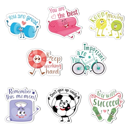 8uds Divertidos Imanes de Nevera, Pérdida de Peso Equipo Deportivo Imanes Inspiradores Lindos Citas Imanes de Nevera Motivacionales para Casillero Pizarra Blanca Hogar Oficina