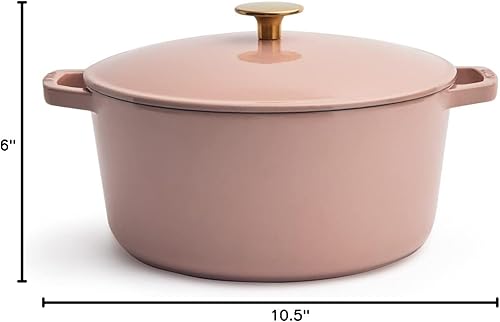 Vista 62 de Milo by Kana 3.5-quart Enameled Cast Iron Dutch Oven with Lid Premium Casserole Cooking Pot Enamel Coating Inside and Out Oven Safe and White