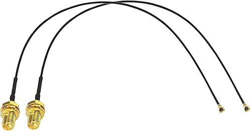 Miniatura 7 de Bingfu Antena WiFi de tres bandas 2.4GHz 5GHz 6E Wifi6 y cable U.FL IPX IPEX a RP-SMA de 8 pulgadas con soporte de ranura PCI para tarjeta de red