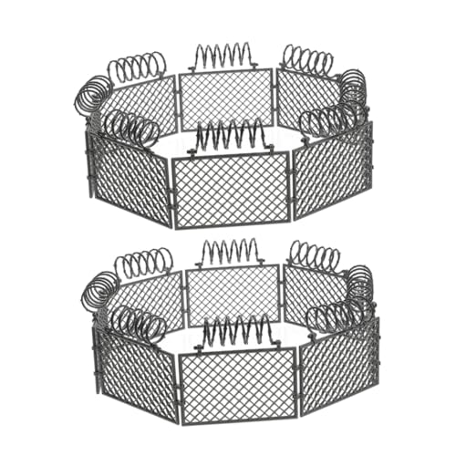 iplusmile 2juegos Vallas De Plástico Abs Resistentes para Construcción Cerca De Seguridad Pequeña para Escenas DIY Accesorio Versátil para Niño Niña y Coleccionistas