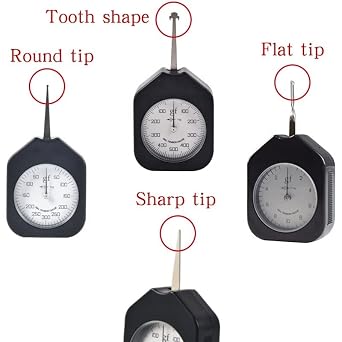300G Orthodontic Tensile Gauge - Portable Durable Metal with LCD Display - Dial Tension Gauge for Relay Contacts and Spring Tension