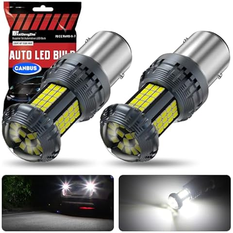 KaiDengZhe 1157 BAY15D LED Bulbs, Upgrade Red P21/5W LED Built in Resistor CANBUS Error Free Anti Hyper Flash 1157 1157A LED Bulb with Projector Replacement for Brake Light Stop Light and DRL Cover