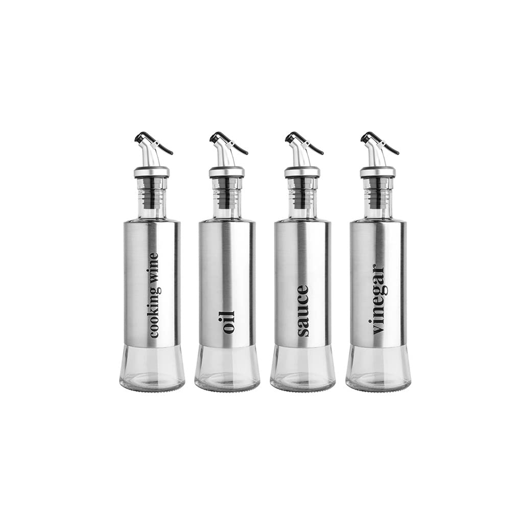 Botella de condimento SSDD de acero inoxidable y pote de vinagre para cocina