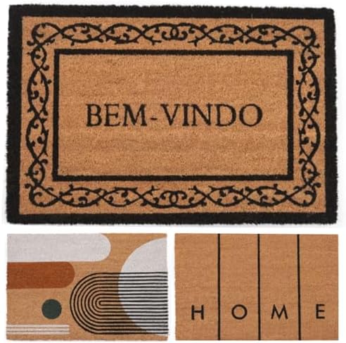 Alfa Home Tapete Capacho de Porta Fibra de Coco Grande Antiderrap...