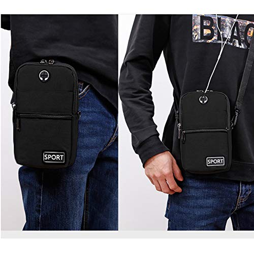 Crossbody Bag Cell Phone Holster Case With Blet Loop Shoulder Purse With Strap Waist Nylon Pack Sling Pouch Waterproof Holder For Iphone,Passport,Samsung #TOP6