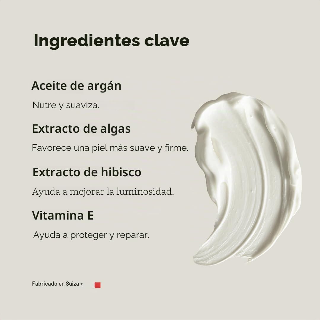 ZAYNA Silky Marine Night Cream 50 g - Crema de noche rica con aceite de argán, algas marinas e hibisco para hidratación profunda y piel radiante - Fabricado en Suiza