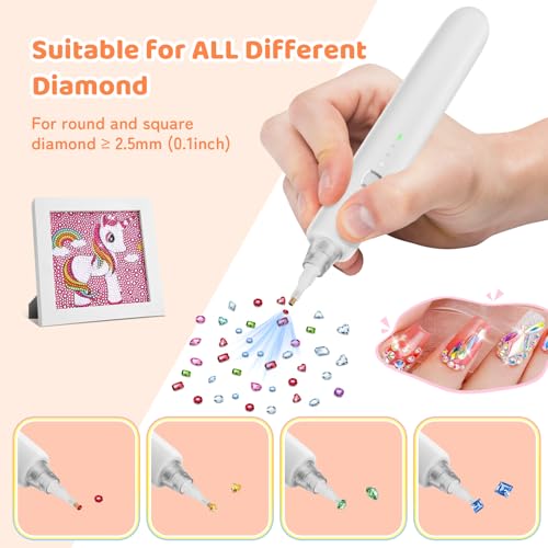 B urHero Electric Diamond Painting Pen Cordless Art Vacuum No Wax Needed Tools Bedazzling - image 3