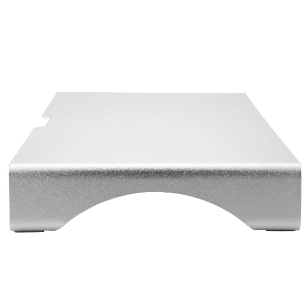 Yctze Supporto per Scrivania Riser in Alluminio per Notebook Supporto da Scrivania per Laptop Ripiano in Acciaio Argento